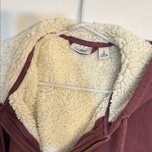 L.L. Bean Women's Burgundy Teddy Jacket